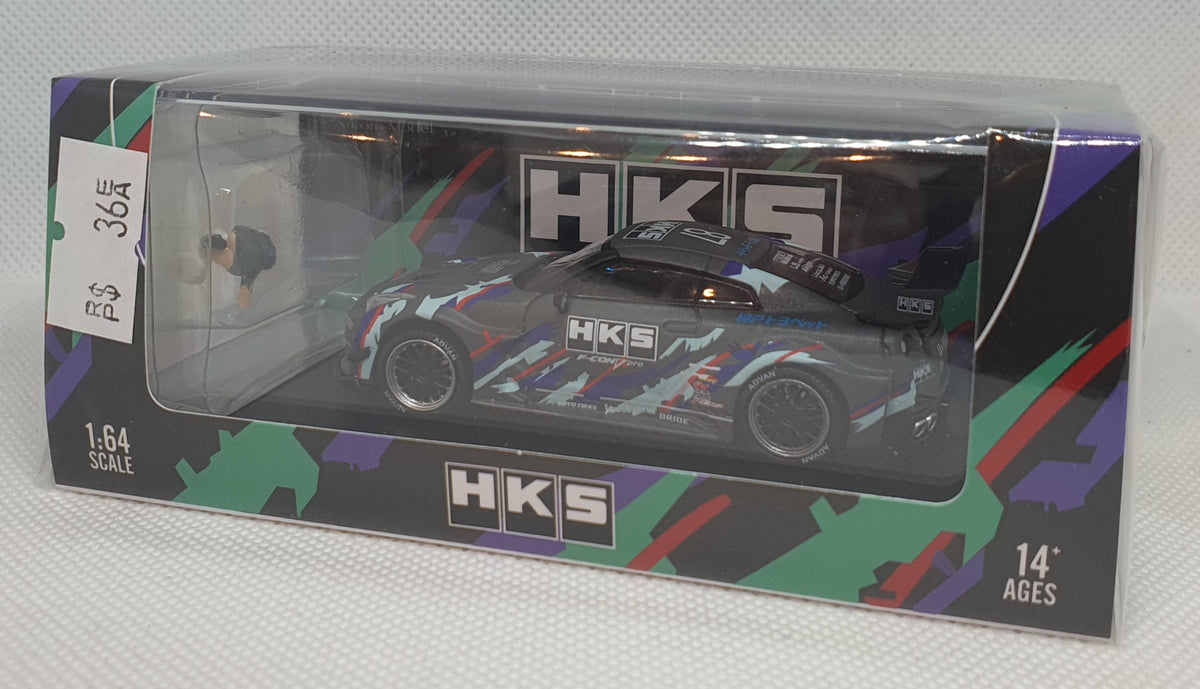 1:64 TimeMicro Nissan GTR R35 HKS w Figurine – toyznetwork