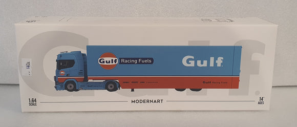 1:64 ModernArt Scania 730s Transporter - Gulf Racing Fuels