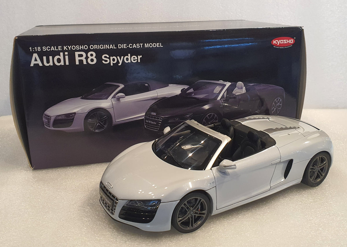 1:18 Kyosho Audi R8 Spyder - Suzuka Grey - After Market – toyznetwork