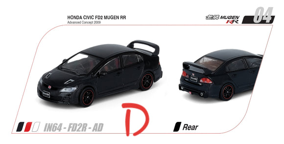 1:64 Inno64 Honda Civic Type RR FD2 Mugen RR Advanced Concept 2009