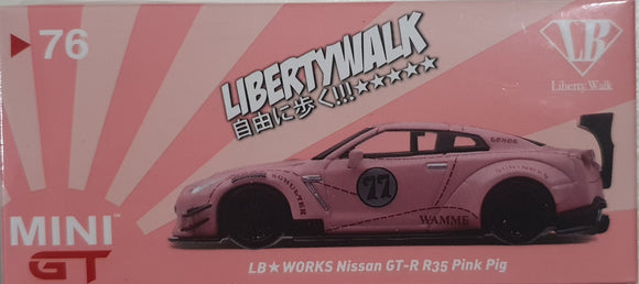 1:64 Mini GT LB Works Nissan GTR R35 Pink Pig - MGT76