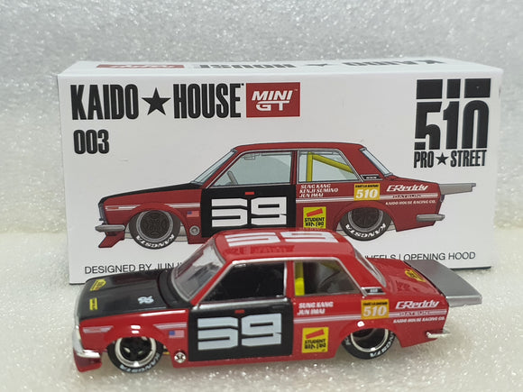 1:64 Kaido House x Mini GT Datsun 510 Pro Street Red