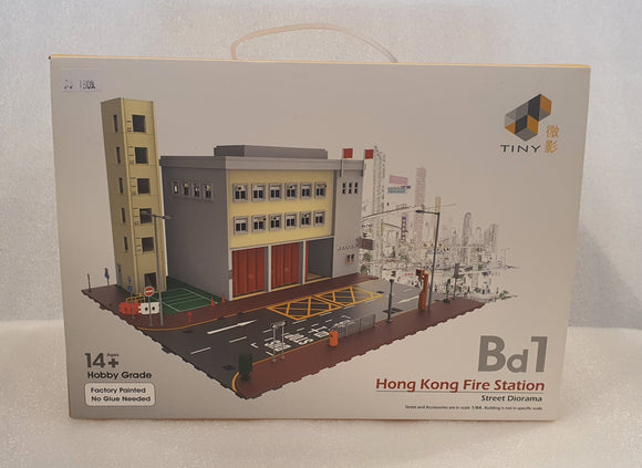 1:64 Tiny Hong Kong Fire Station Diorama Set - Bd1