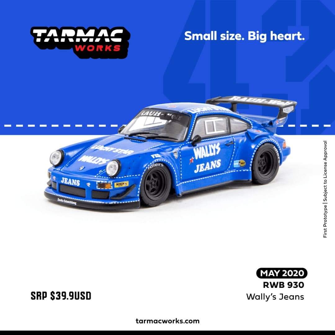 1:43 Tarmac Works RWB 930 Wally's Jeans – toyznetwork