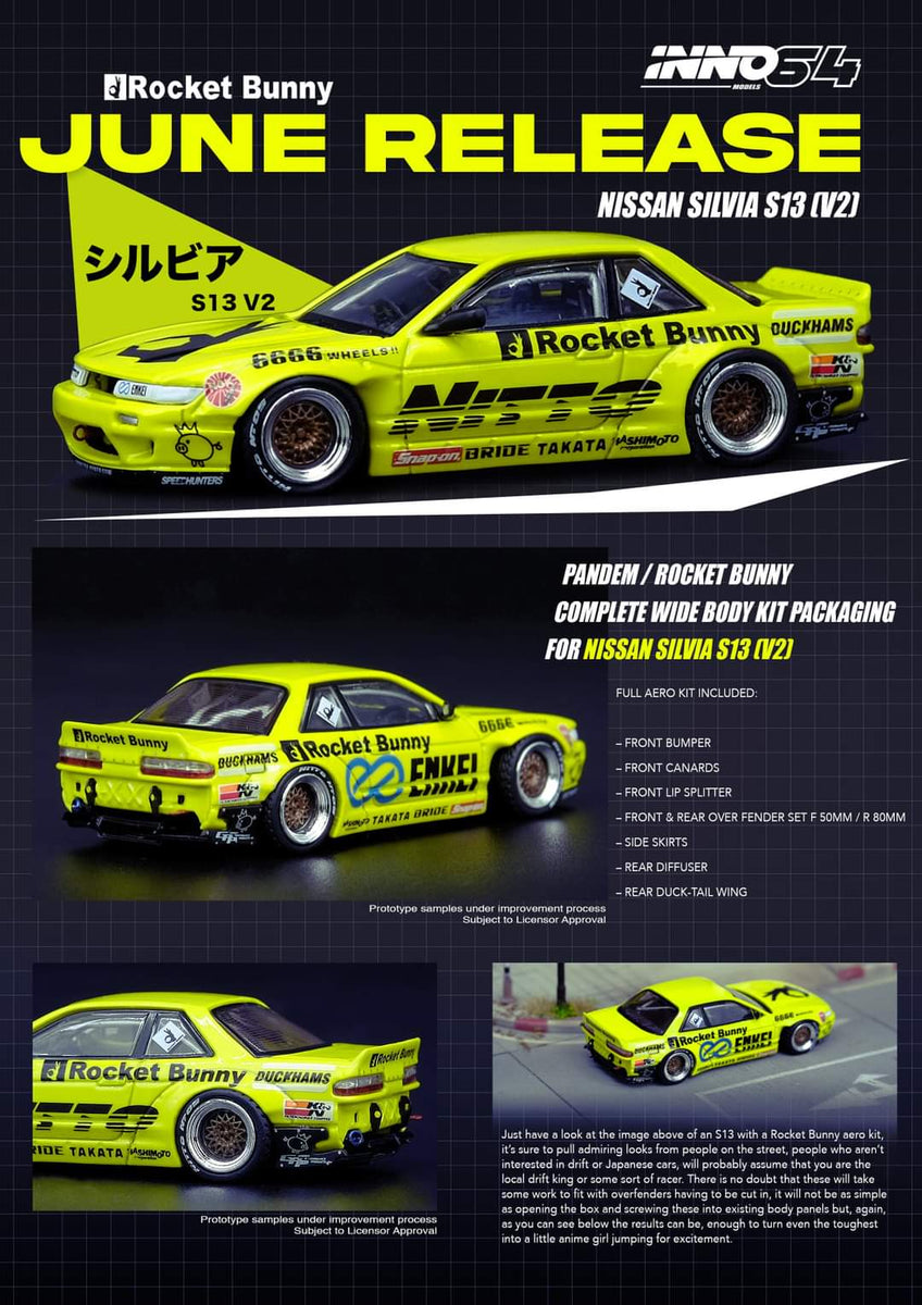 1:64 Inno64 Nissan Silvia S13 V2 Pandem/ Rocket Bunny Light