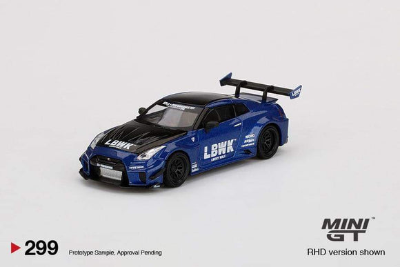1:64 Mini GT LB Silhouette Works GT Nissan 35GT-RR Ver 2 LBWK Blue - MGT299