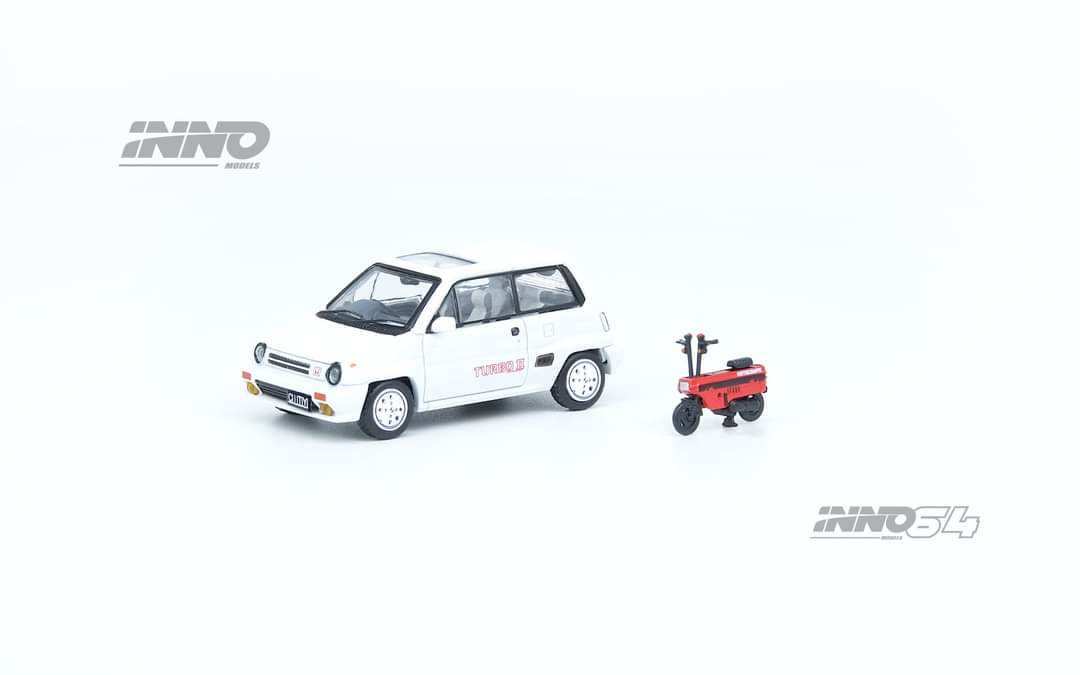 タイニー　INNO64 Shell Honda City Turbo II Teeny Tiny INNO64 Honda City Turbo II with MOTOCOMPO! - YouTube