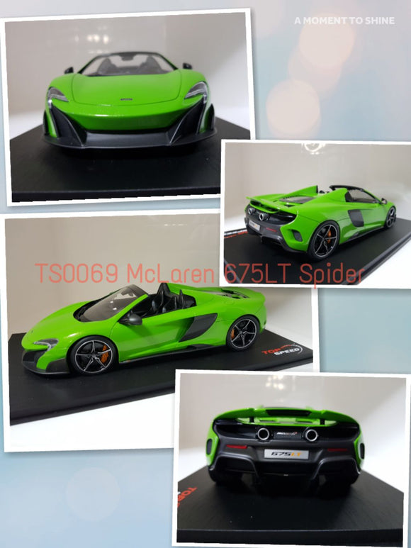 1:18 Top Speed Mclaren 675LT Spider - Mantis Green