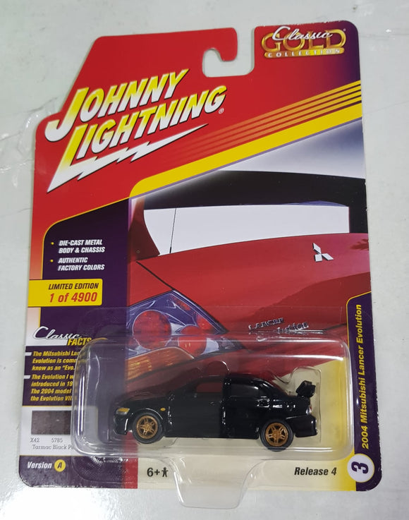 1:64 Johnny Lightning Mitsubishi Lancer Evolution Black