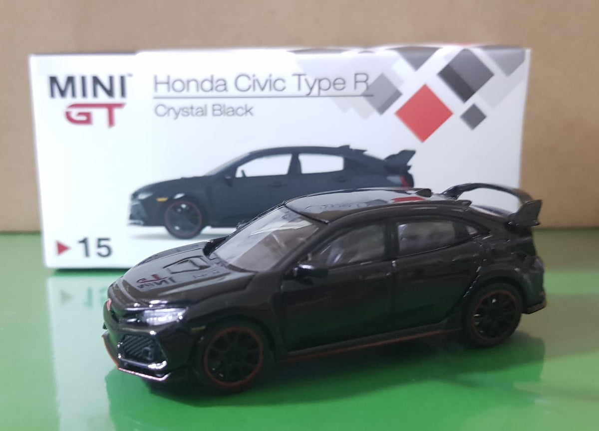New DIECAST Toys CAR,unisex MINI GT 1:64 MIJO Exclusive - 2017 Civic Type R  (FK8)(LHD)(Crystal Black) - MGT00015-MJ