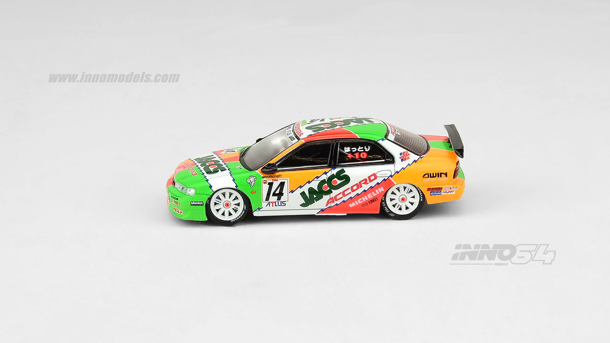 ミニカー inno 1/64 HONDA JACCS ACCORD JTCC 1:64 inno64 honda accord CD6 #14 Jaccs JTCC 1996 – toyznetwork
