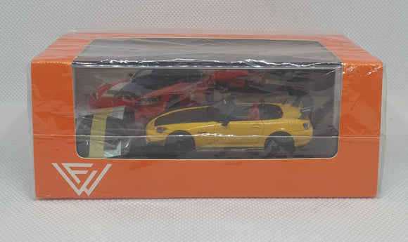 1:64 WildFire Honda S2000 Voltex - Yellow Spoon w Removable Top