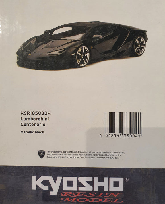 1:18 Kyosho Lamborghini Centenario - Metallic Black