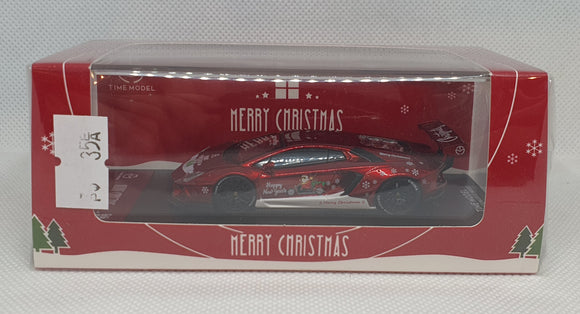 1:64 Time Model Lamborghini Aventador Christmas Red
