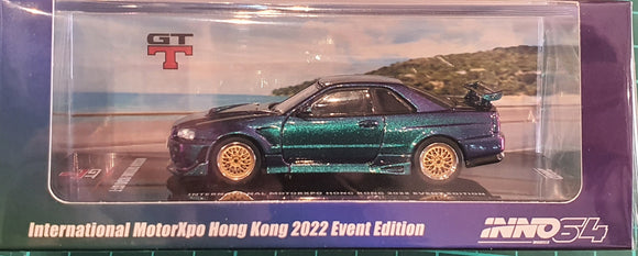 1:64 Inno64 Nissan Skyline R34 GTT - Hong Kong Event Edition
