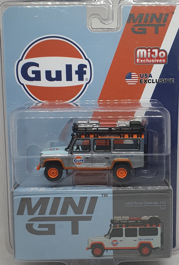 1:64 Mini Gt ☆Chase☆ Land Rover Defender 110 Gulf - MGT156