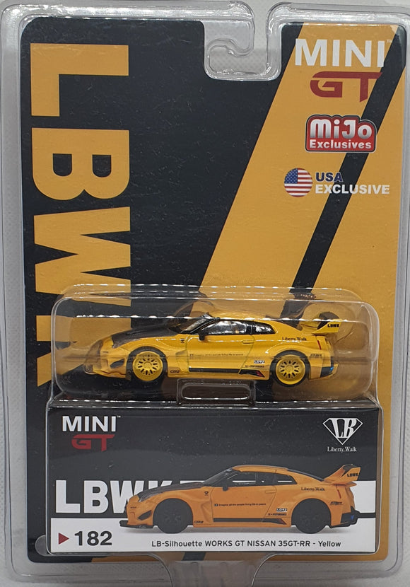 1:64 Mini GT ☆Chase☆ LB Silhouette Works GT Nissan 35GT-RR Yellow - MGT182