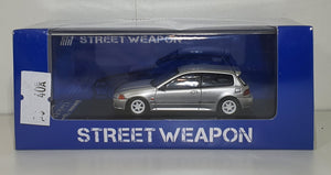1:64 StreetWeapon Honda Civic EG6 with accessories Silver