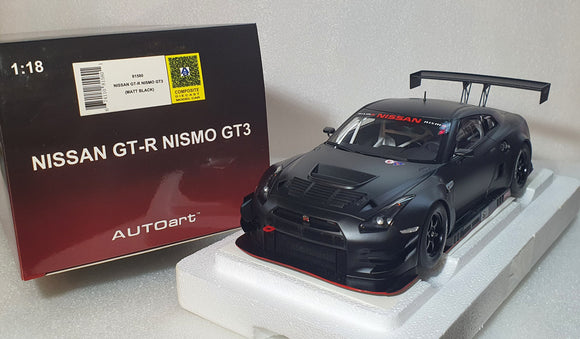 1:18 Autoart Nissan GTR Nismo GT3 MattBlack