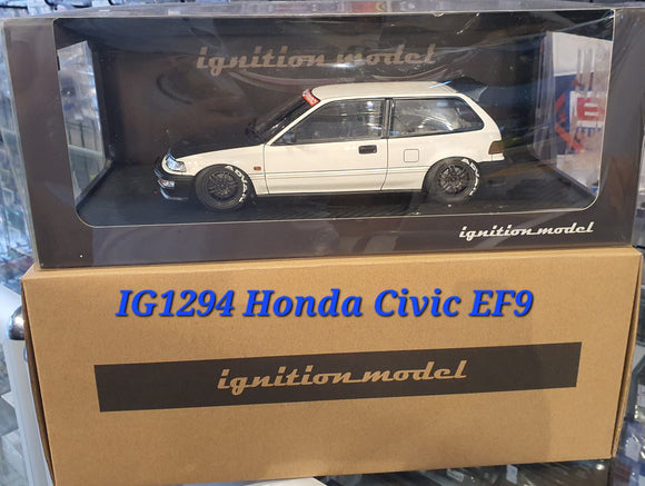 1:18 Ignition Model Honda Civic EF9 SiR - White/Black IG1294