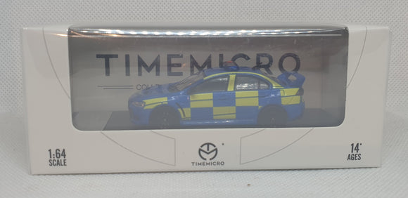 1:64 TimeMicro Mitsubishi Lancer Evolution X UK Police Blue