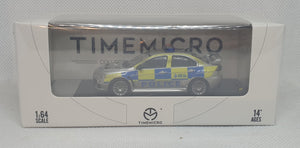 1:64 TimeMicro Mitsubishi Lancer Evolution X UK Police Silver