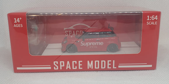 1:64 SpaceModel LBWK Mini Cooper Supreme w Figurine