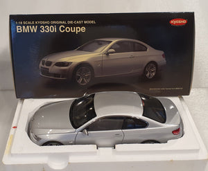 1:18 Kyosho BMW 330i Coupe Silver - After Market