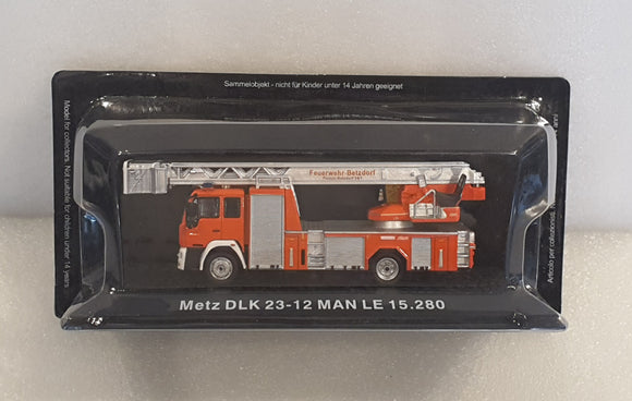 1:72 Altaya MAN LE 15.280 Metz DLK 23-12 Fire Department Betzdorf