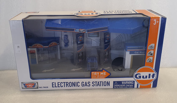 1:64 MotorMax Petrol Station Diorama GULF