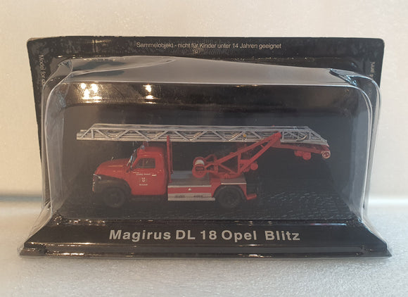 1:72 Altaya Opel Magirus DL 18 Blitz Fire Department Wiedenbruck