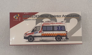 1:64 Tiny Mercedes Benz Sprinter Ambulance SG SCDF