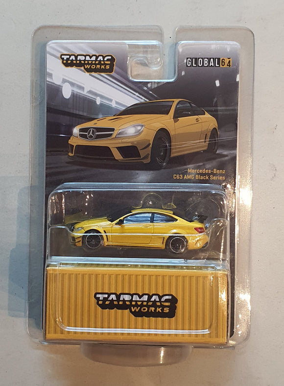 1:64 Tarmac Works Mercedes Benz C63 AMG Coupe Black Series Yellow