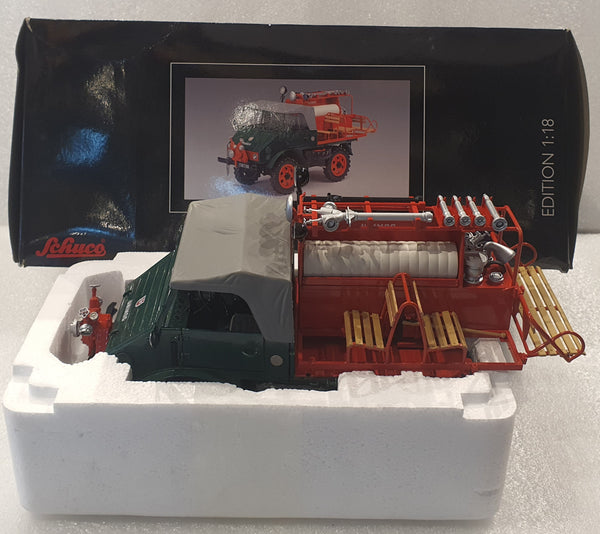 1:18 Schuco Mercedes Benz Unimog U401 Feuerwehr mit Spezialaufbau