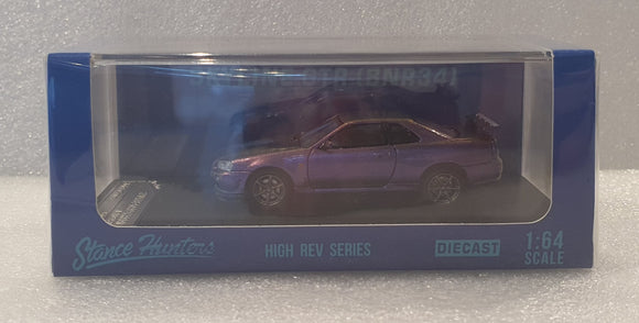 1:64 StanceHunters Nissan Skyline GTR BNR34 V Spec II - Midnight Purple