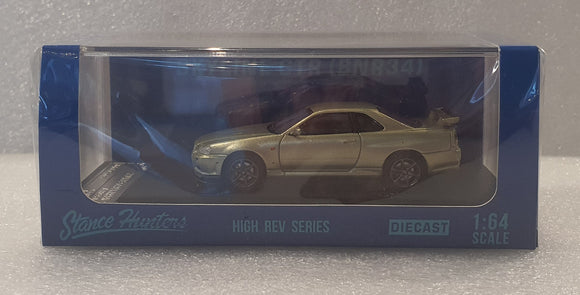 1:64 StanceHunters Nissan Skyline GTR BNR34 V Spec II - Millennium Jade