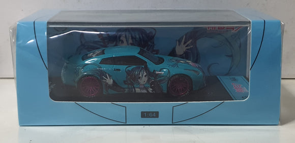 1:64 TimeMicro LB Nissan GTR R35 Hatsune Miku - Flash Pink Rims