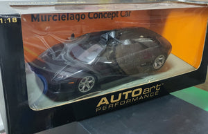 1:18 Autoart Lamborghini Murcielago Concept Car Metallic Black - AA74552 - After Market