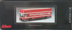 1:18 Schuco Mercedes Benz Porsche Renntransporter - After Market