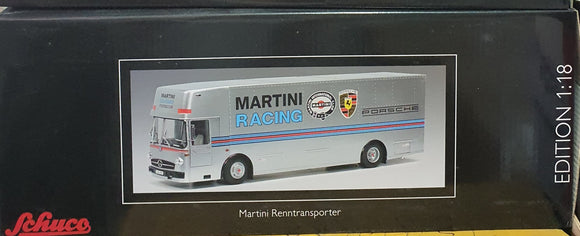 1:18 Schuco Mercedes Benz Martini Renntransporter - After Market