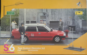 1:18 Tiny Taxi Station Diorama Set S6
