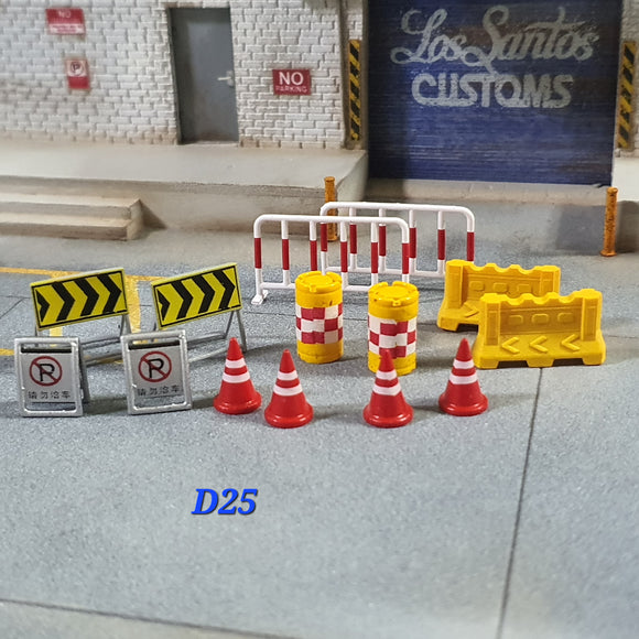 1:64 Figurine Barriers Set (14pcs) - D25