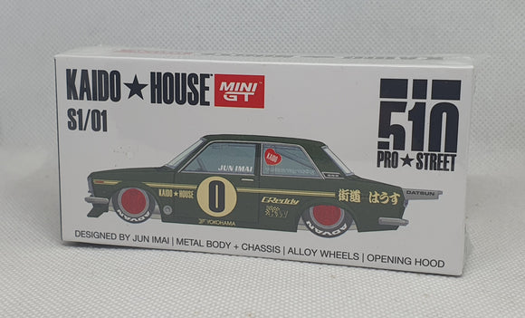 1:64 Kaido House x Mini GT Datsun 510 Pro Street OG Green KHMG001