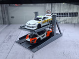 1:64 Diorama Garage Car Parking Stand - Red