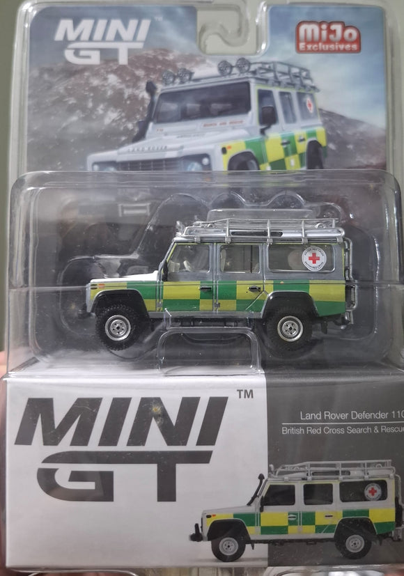 1:64 Mini GT ☆Chase☆ Land Rover Defender 110 British Red Cross