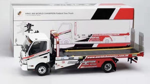 1:18 Tiny Hino 300 World Champion Flatbed Tow Truck w Lights