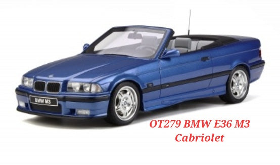 1:18 Otto Mobile BMW E36 M3 Cabriolet Blue - OT279