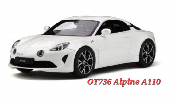 1:18 Otto Mobile Alpine A110 2018 Pure White - OT736