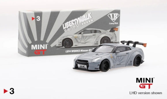 1:64 Mini GT LB Works Nissan GTR R35 MattGrey - MGT3 – toyznetwork