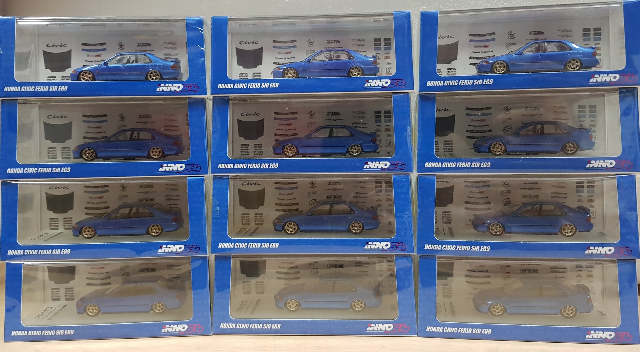 1:64 Inno64 Honda Civic Ferio SIR EG9 - Blue – toyznetwork